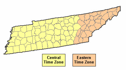 Tennesse time zones